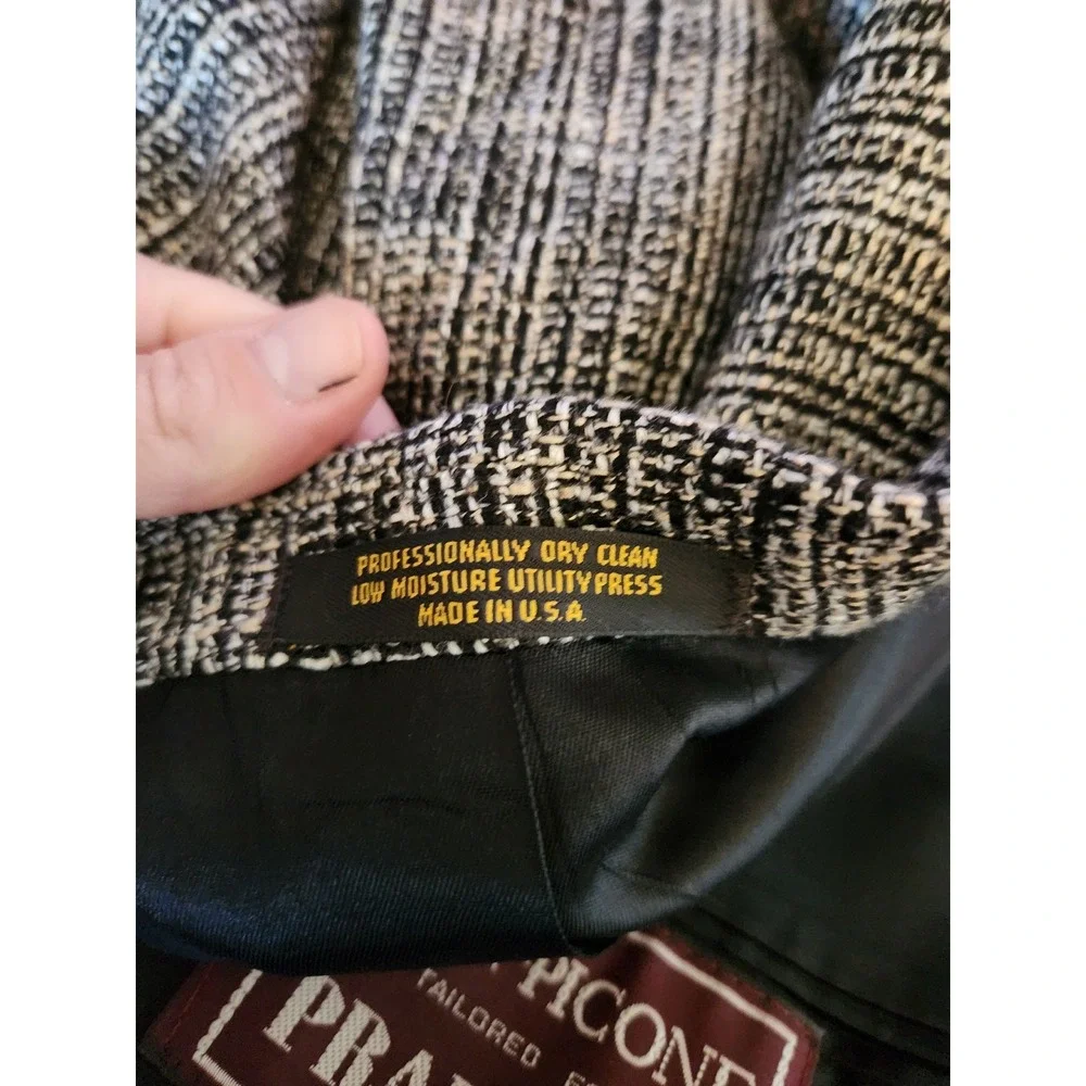 Vintage Black and Tan Knit‎ Blazer